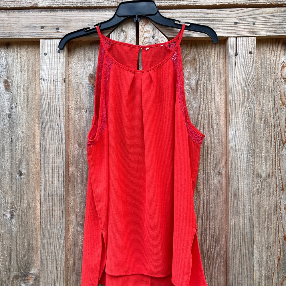 Red Tank Top Blouse
